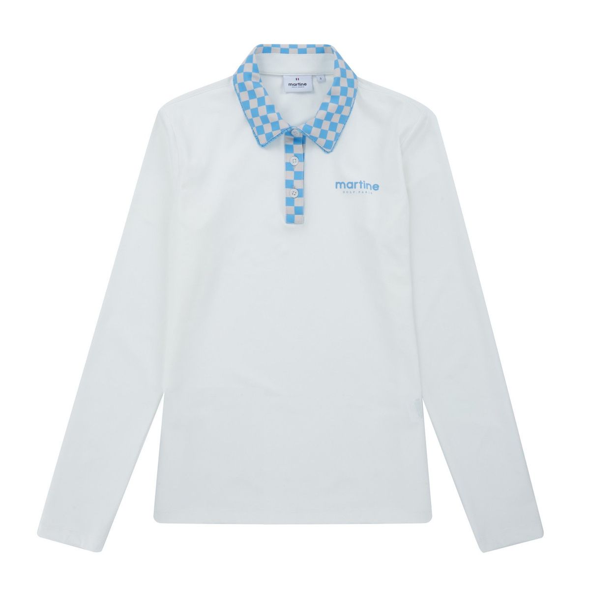 마틴골프(MARTINE GOLF) Checker Collar Polo Shirts_White