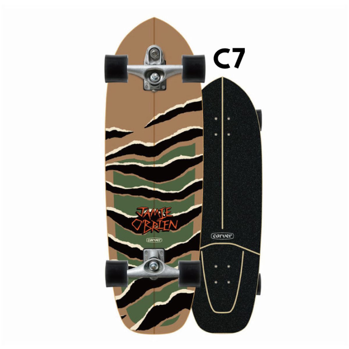 카버스케이트보드(CARVER SKATEBOARD) 33.5인치 제이오비 카모 타이거2022