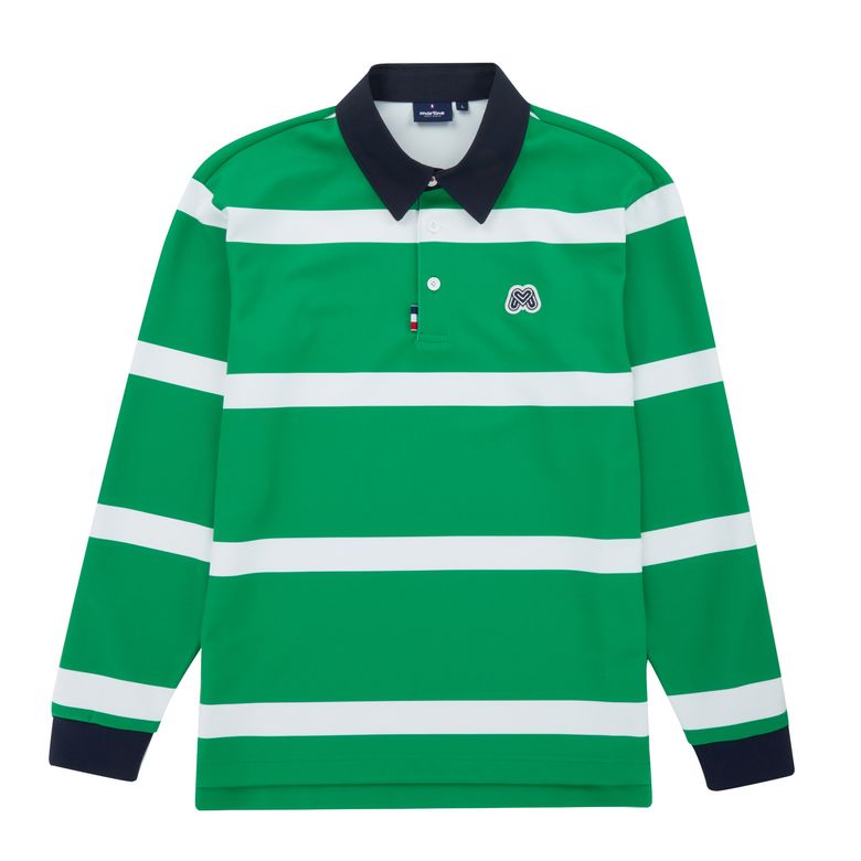 Block Stripe Polo Shirts_Green (Men)