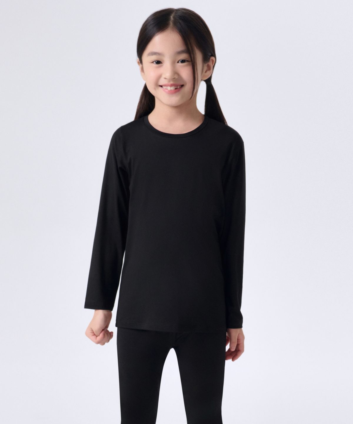 무신사 스탠다드 키즈(MUSINSA STANDARD KIDS) [힛탠다드] 크루 넥 티셔츠_이너 웨어 [블랙]
