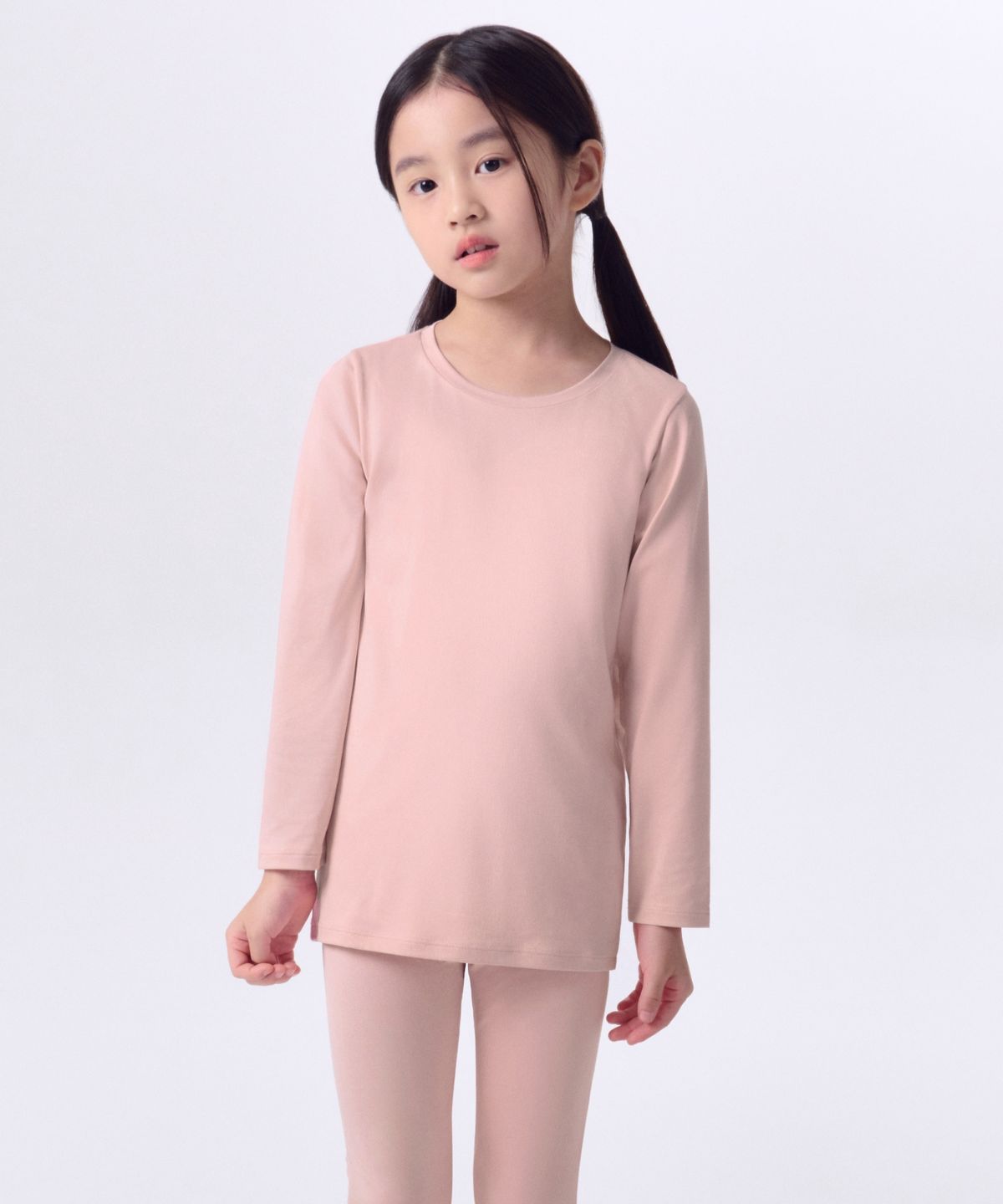 무신사 스탠다드 키즈(MUSINSA STANDARD KIDS) [힛탠다드] 크루 넥 티셔츠_이너 웨어 [인디언 핑크]