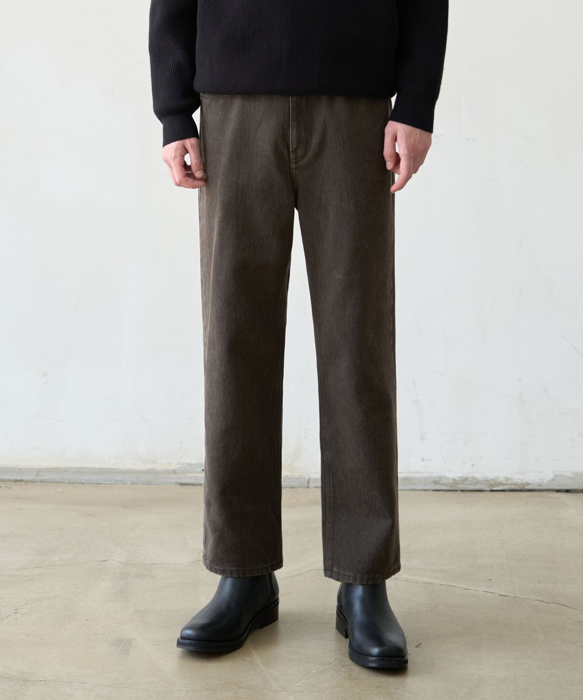 드로우핏(DRAW FIT) 스트레이트 뉴트럴 컬러 데님 [BROWN]