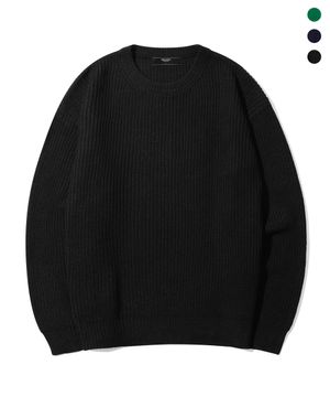 워셔블 크루넥 하찌 니트_3color