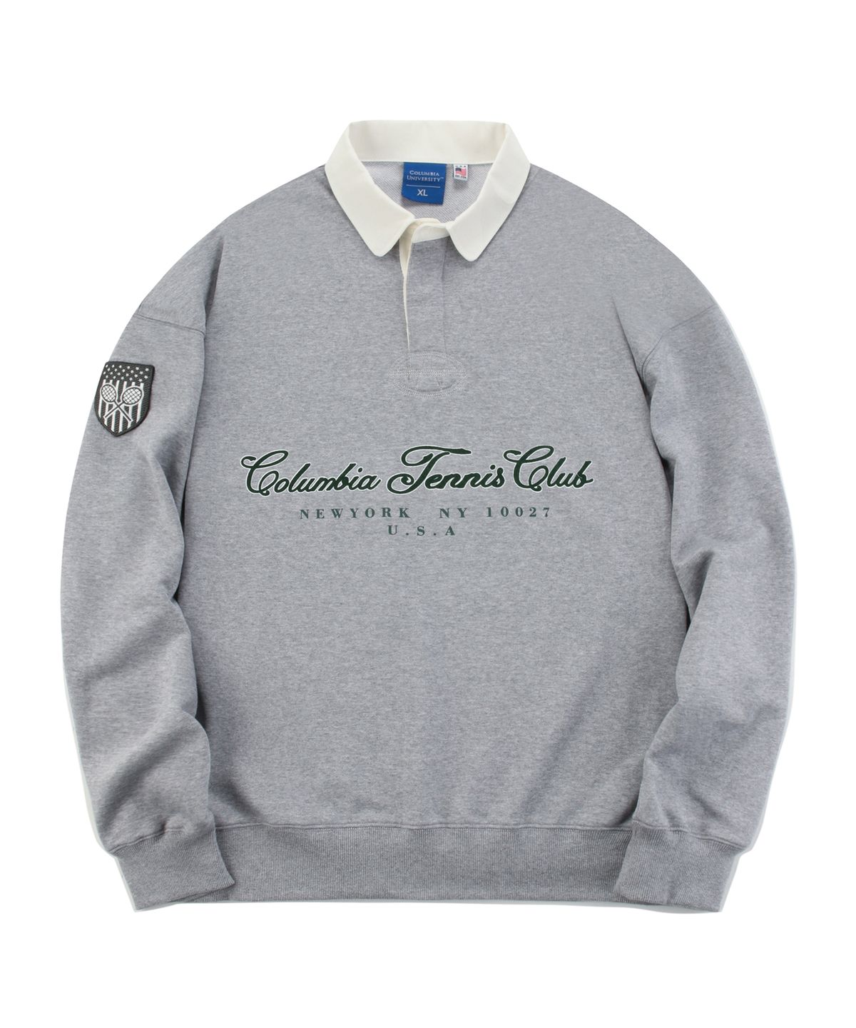 컬럼비아 유니버시티(COLUMBIA UNIVERSITY) CU TENNIS CLUB TERRY RUGBY SWEATSHITS M.그레이