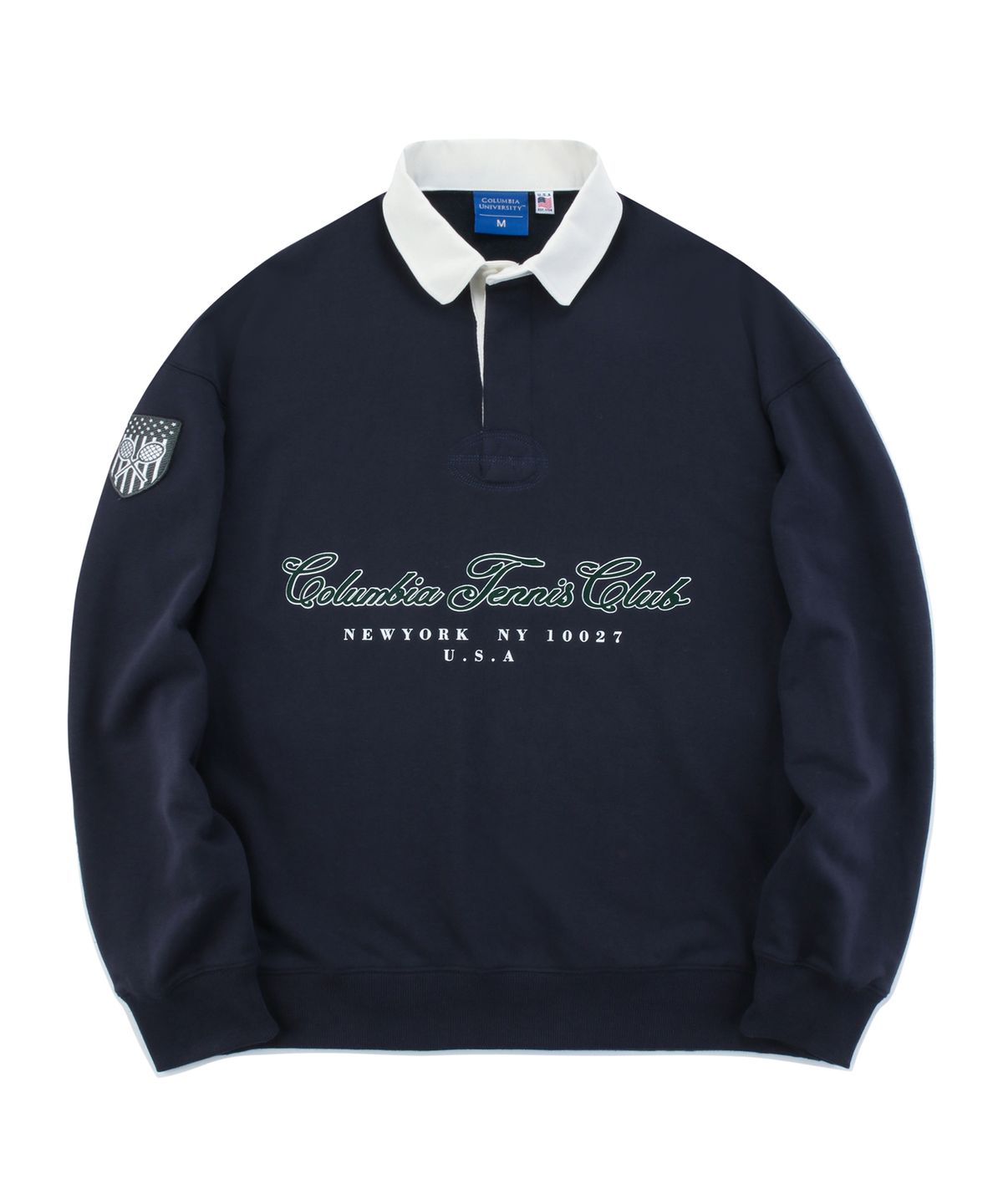 컬럼비아 유니버시티(COLUMBIA UNIVERSITY) CU TENNIS CLUB TERRY RUGBY SWEATSHITS 크라운네이비