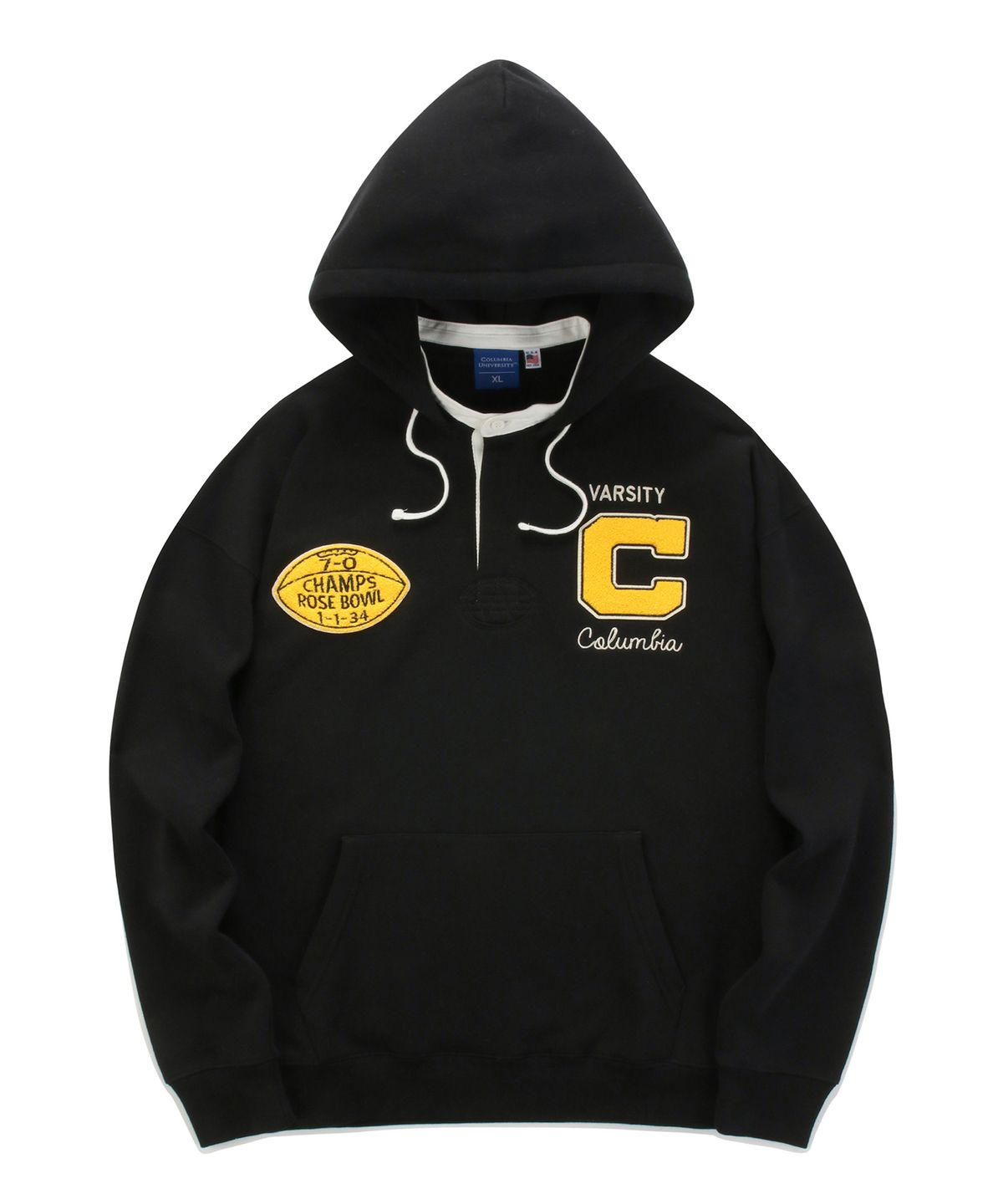컬럼비아 유니버시티(COLUMBIA UNIVERSITY) ROSEBOWL CHAMP FLEECE RUGBY HOODY 블랙