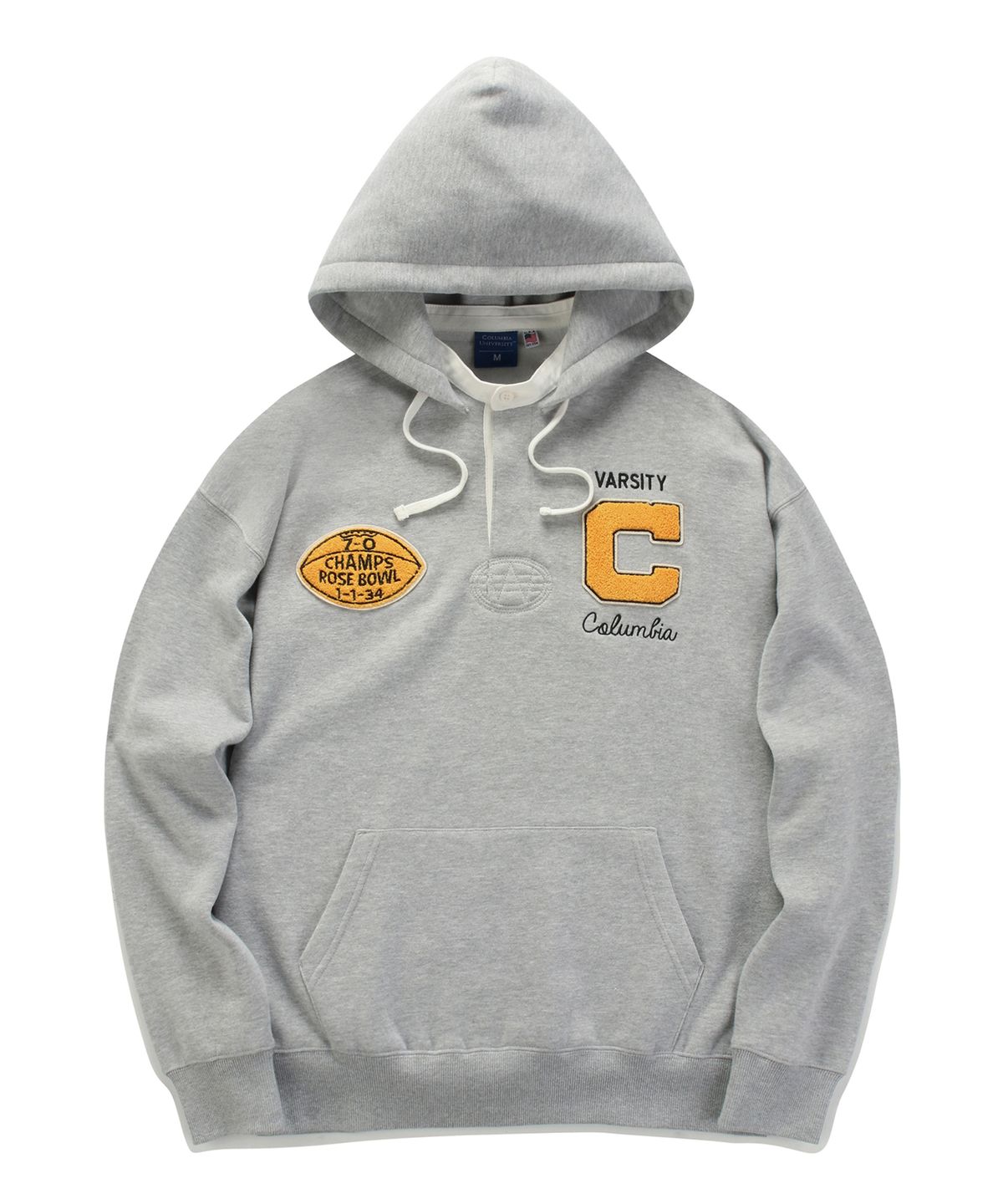 컬럼비아 유니버시티(COLUMBIA UNIVERSITY) ROSEBOWL CHAMP FLEECE RUGBY HOODY M그레이