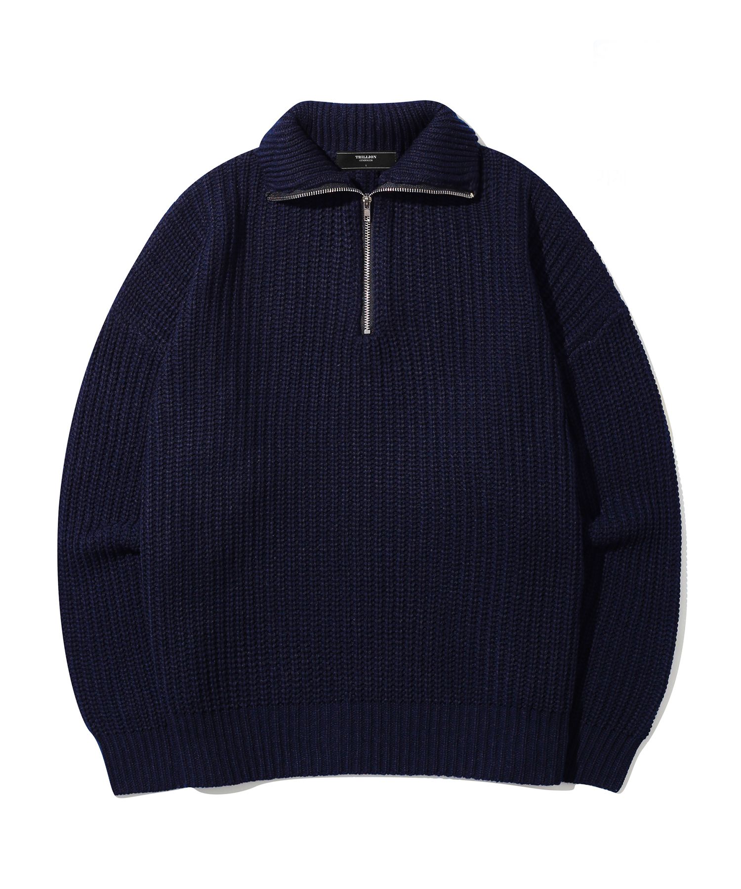 【MODERNIF】Renyu Hachi Zipper Collar Knit RT No. 6151 KNITTED HALF ZIP-UP COLLAR SWEATER – REALTAKAI