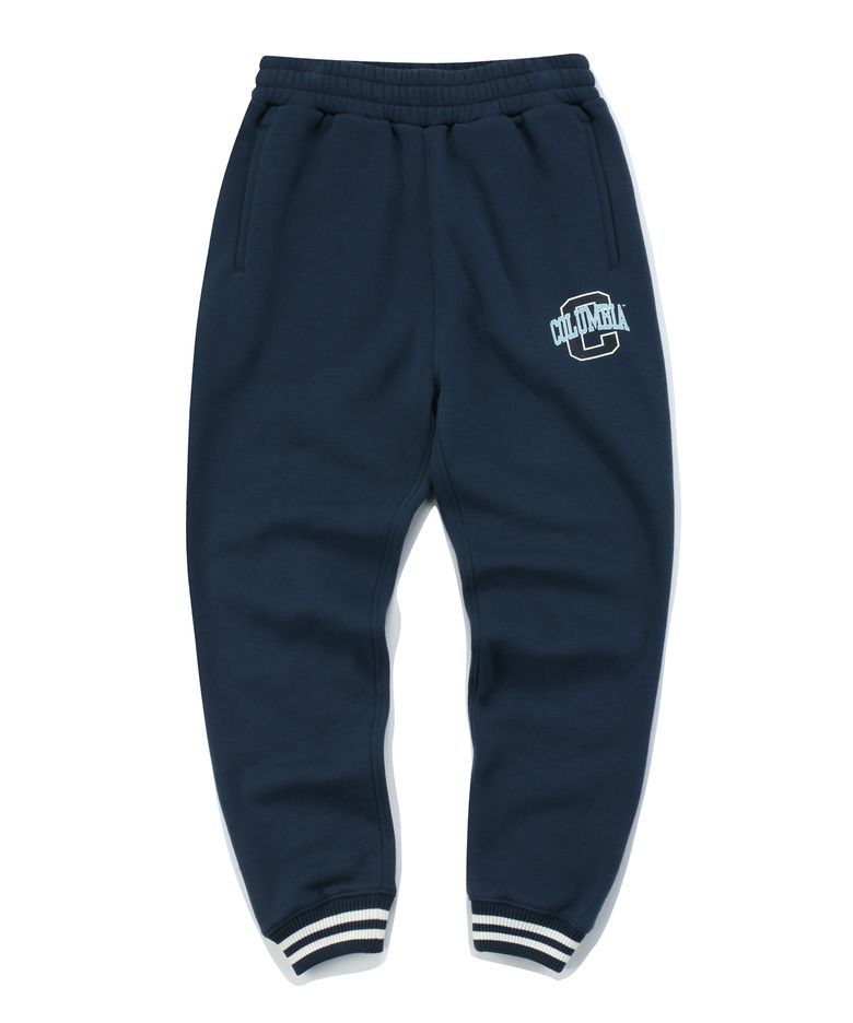 BIG C LOGO REGULAR FIT JOGGER SWEAT PANTS 크라운네이비