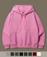 오리지널무지[기모] 루즈핏 후드 핑크 OGHD1934