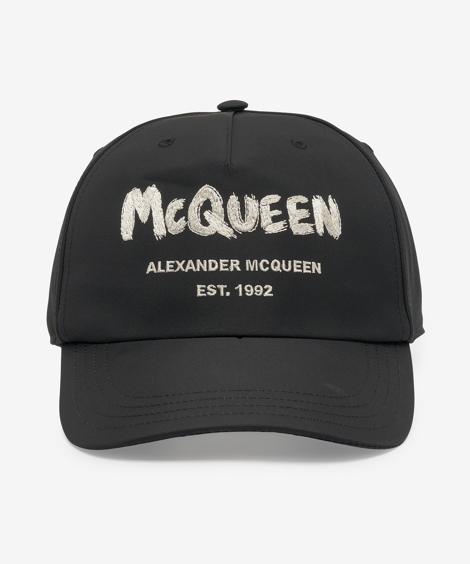 Alexander McQueen Black Logo Military Cap Alexander Mcqueen Hat with logo - Black - Men|7820624105Q1080 main image 2