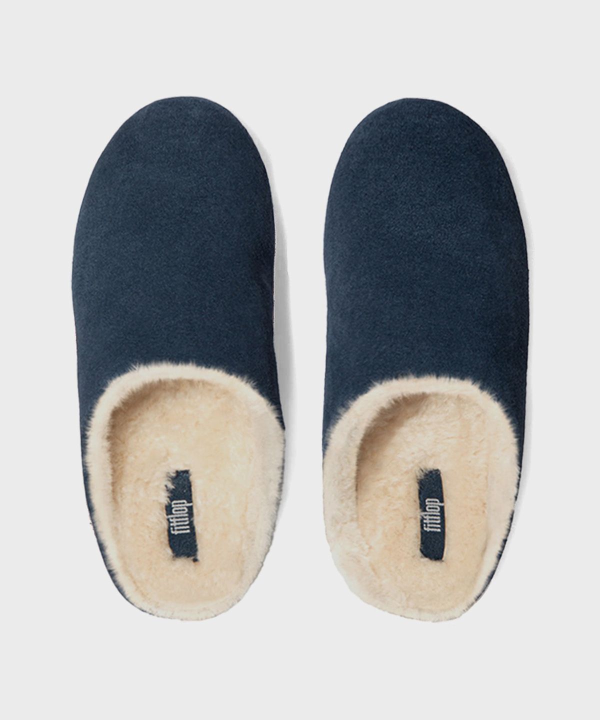 핏플랍(FITFLOP) 크리시 시어링 어그 슬리퍼 Midnight Navy