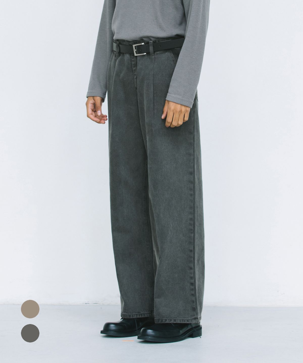 빅유니온(BIG UNION) SEMI WIDE DYING PANTS / 2 COLOR