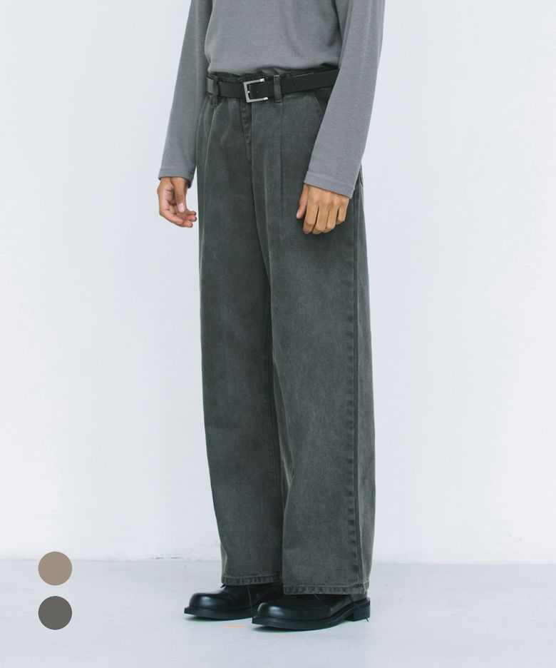 SEMI WIDE DYING PANTS / 2 COLOR