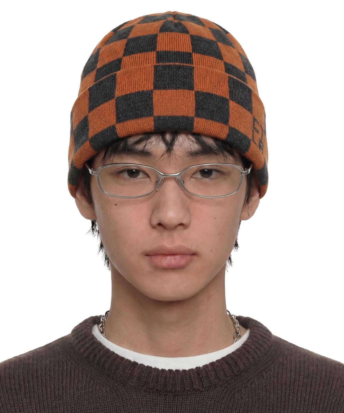 언더컨트롤(UNDERCONTROL) 겨울 체크 비니 BEANIE / CHECKERBOARD / OLD BRICK