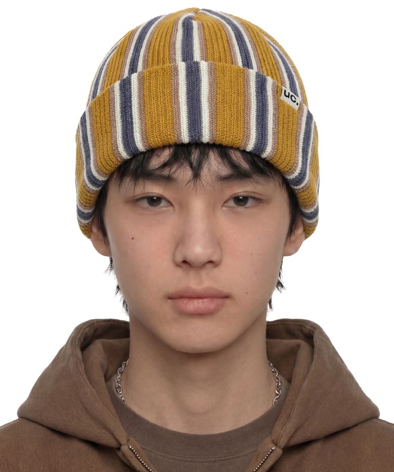 스트라이프 롱비니 BEANIE / VERTICAL STRIPE / MUSTARD