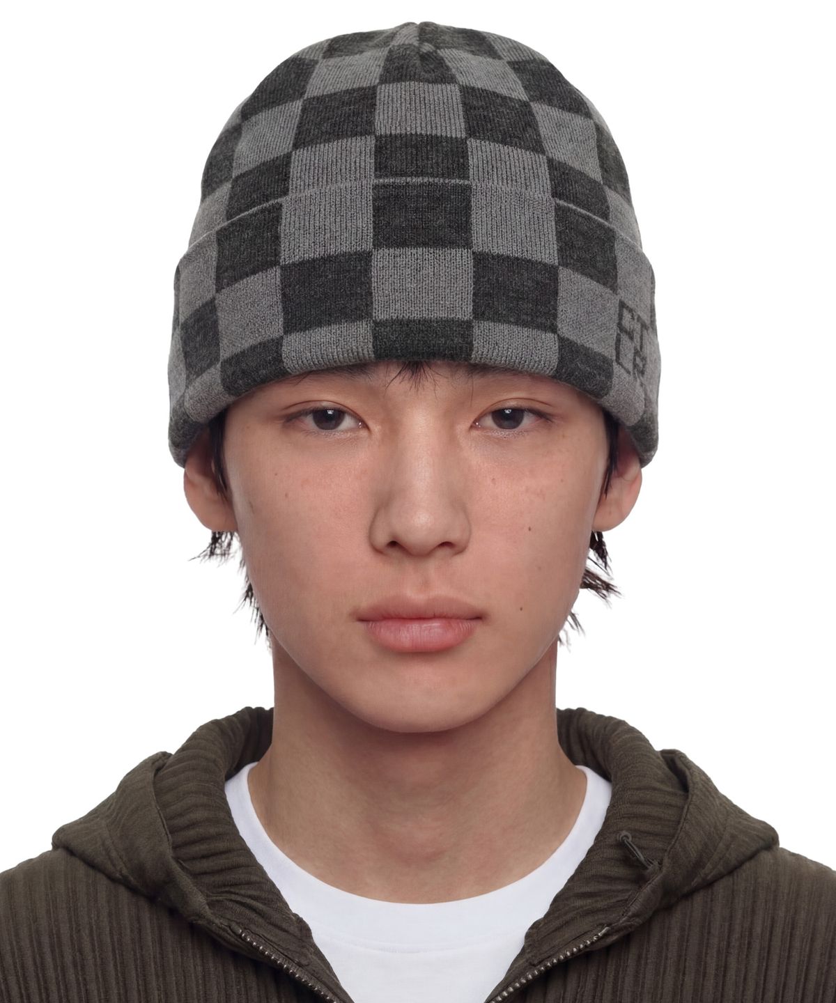 언더컨트롤(UNDERCONTROL) 겨울 체크 비니 BEANIE / CHECKERBOARD / DARK SMOG