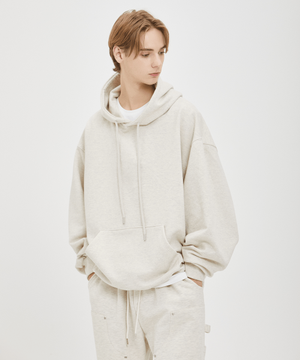 피치스킨 벌룬오버 후드 - 오트밀