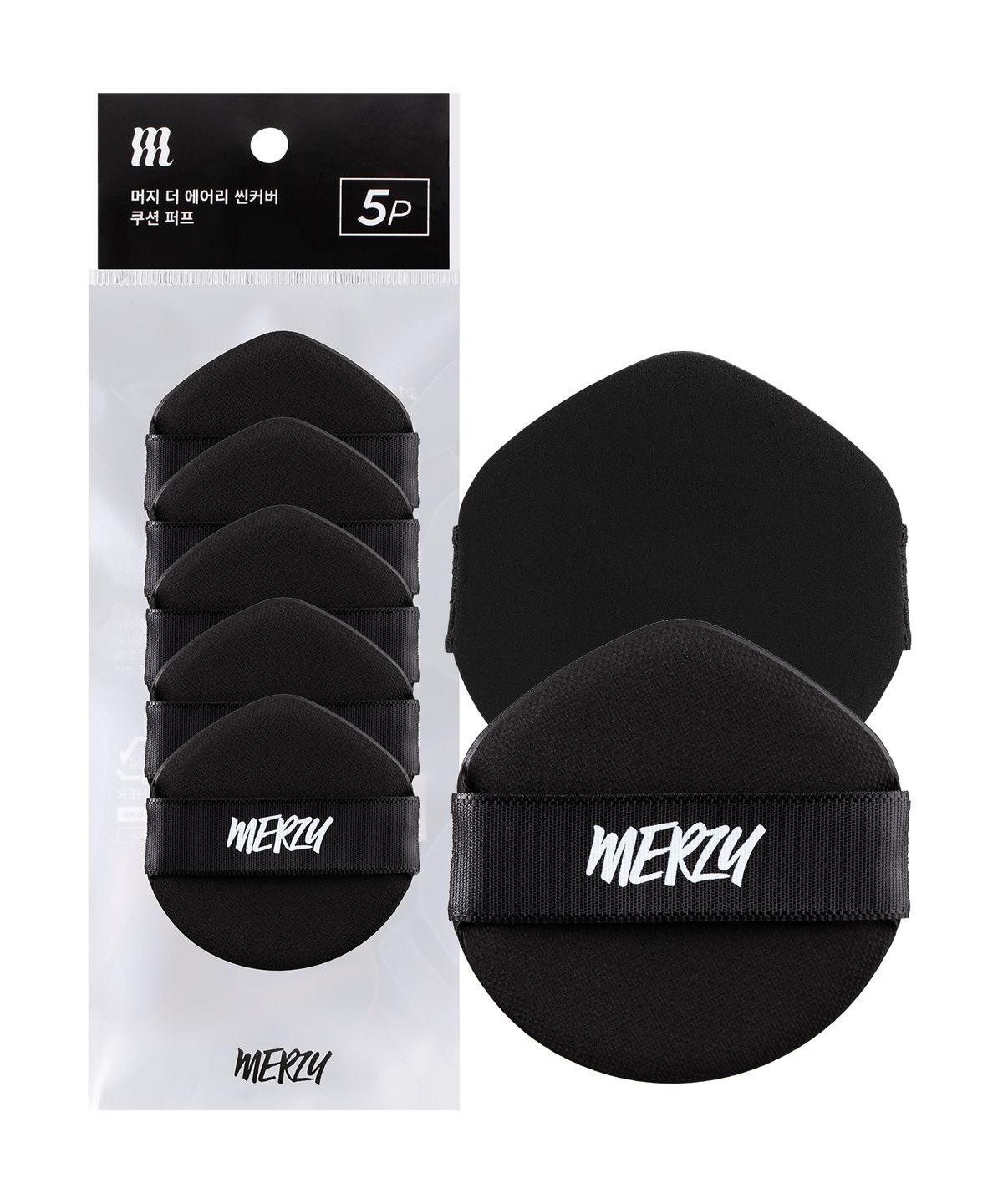 머지(MERZY) [2pack] 더 에어리 씬 커버 쿠션 퍼프 5매입 (총 10p)