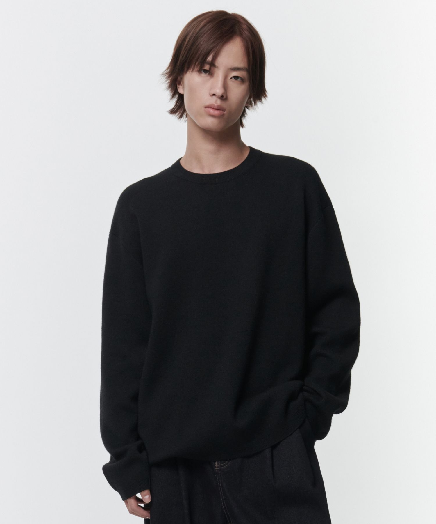 ニット・セーター *MUSINSA STANDARD* Minimal oversized crew neck knit mushroom MUSINSA | MUSINSA STANDARD Minimal Oversized Crew Neck Knit