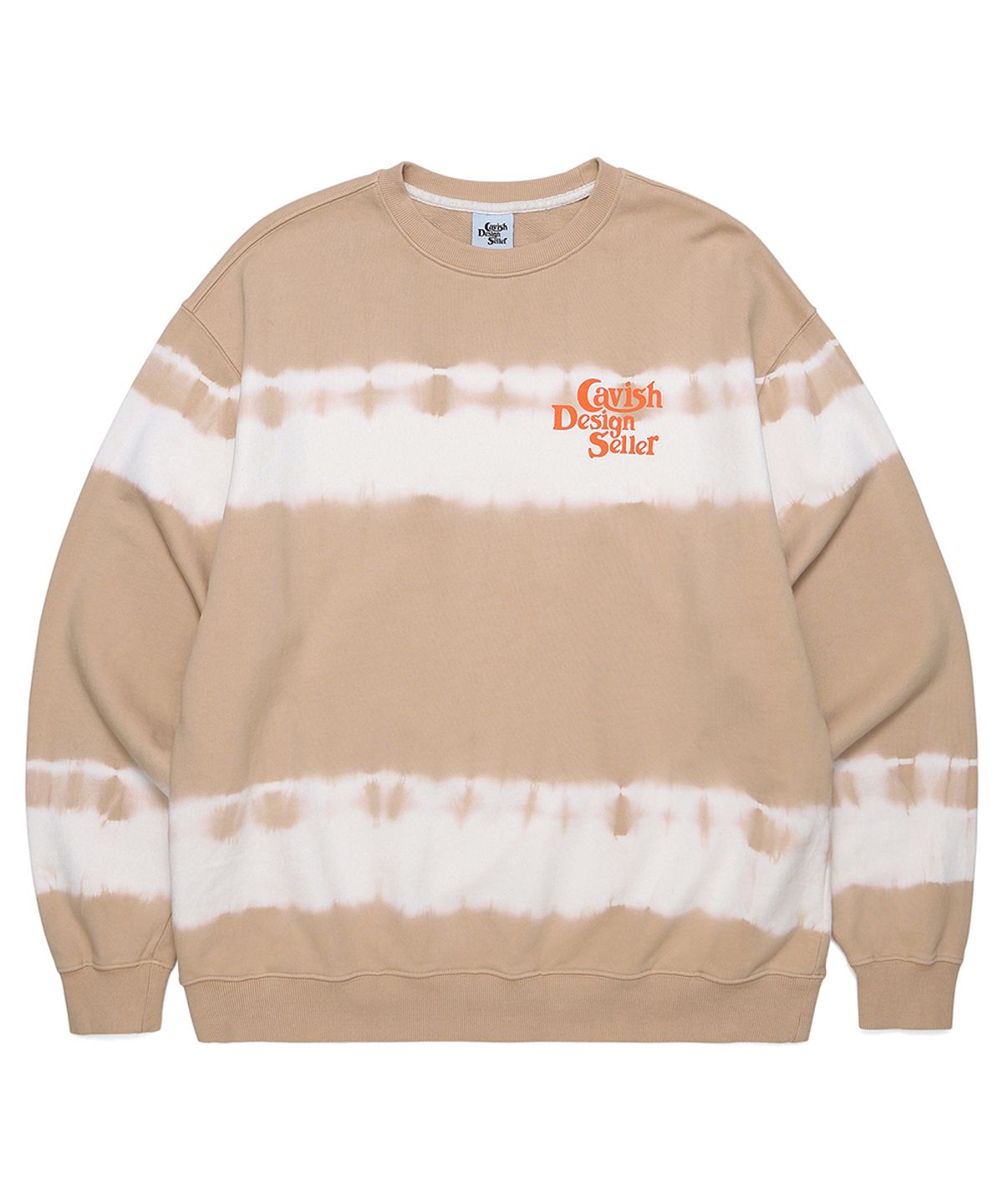 카비시(CAVISH) STRIPE DYED SWEATSHIRT BEIGE(CV2CFUM471A)