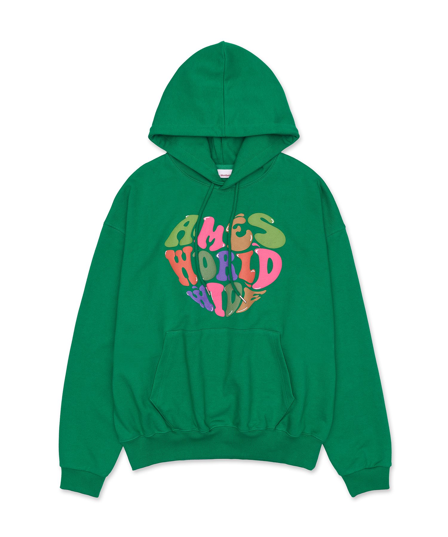 MUSINSA AMES-WORLDWIDE RAINBOW HEART HOODIE GREEN (AM2CFUM400A)