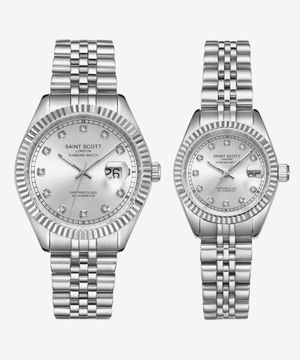 템푸스 다이아몬드 커플 워치 - 실버 / ST5601MF-SSS