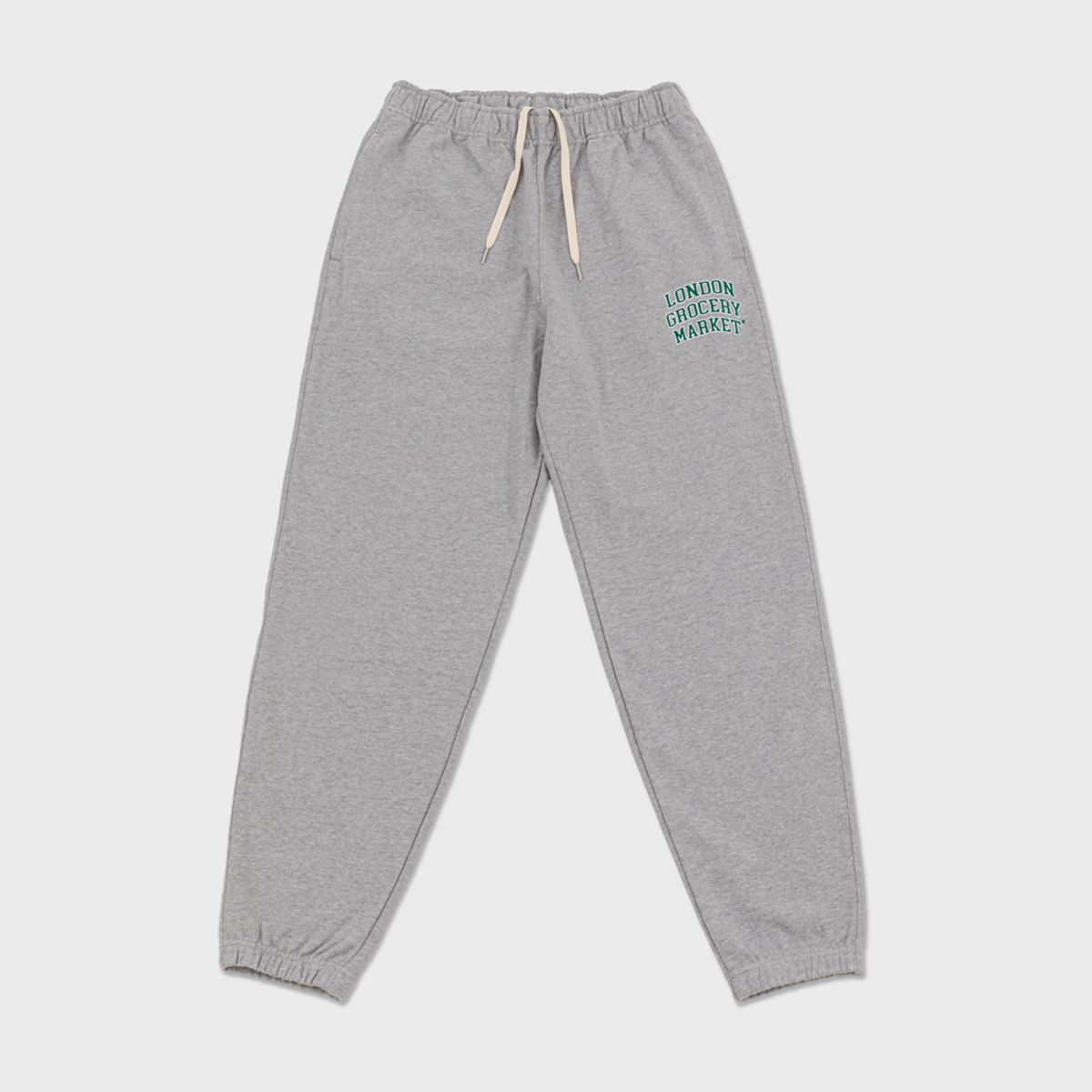 런던그로서리마켓(LONDON GROCERY MARKET) College Logo Heavyweight Sweatpant (Grey)
