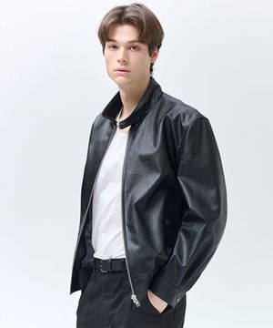 오버핏 스탠드카라 블루종