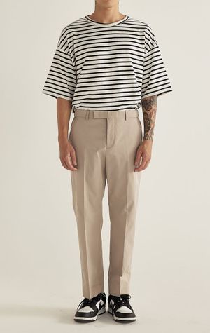 365 셋업 테이퍼드 팬츠 (베이지)