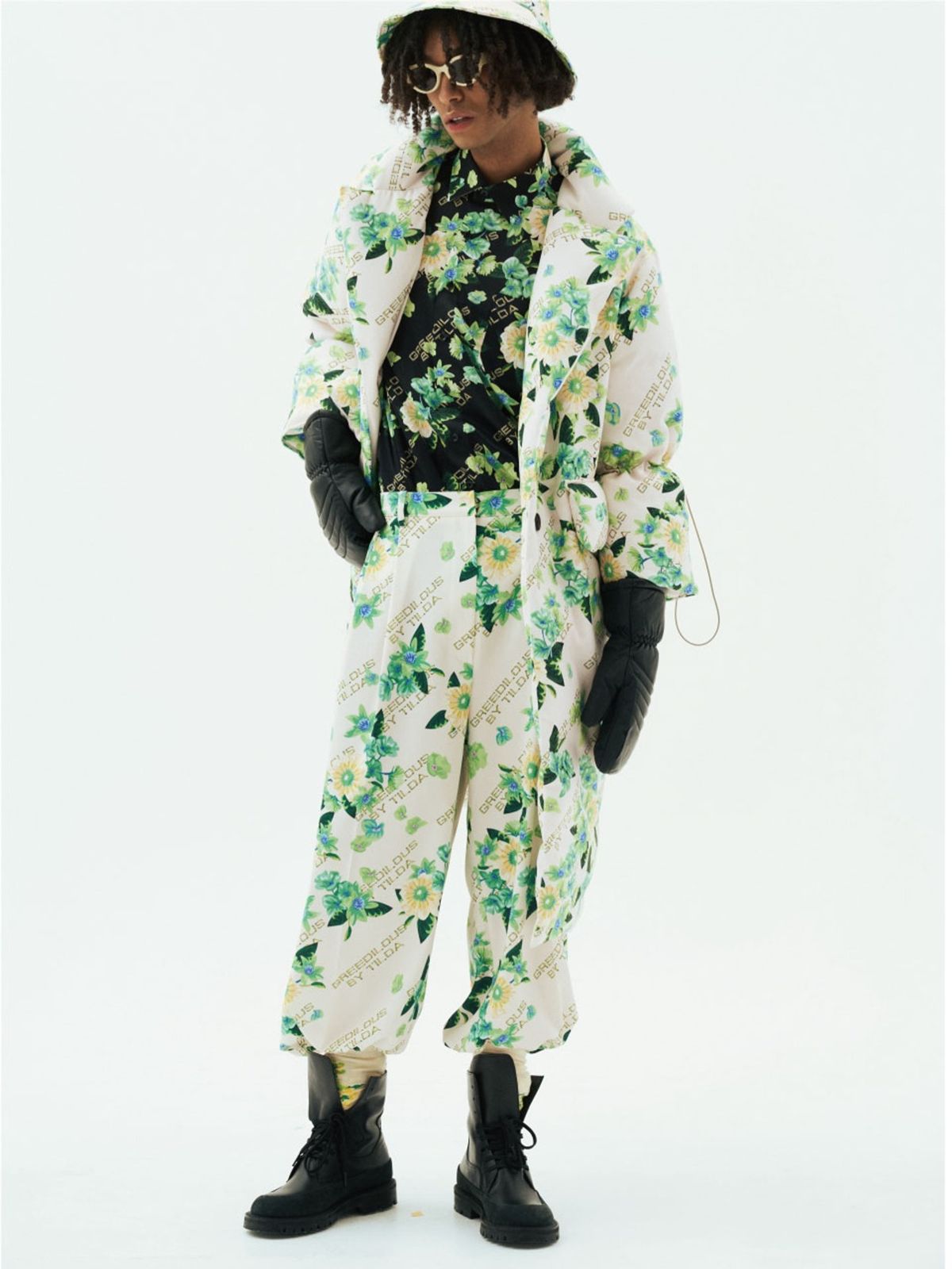 그리디어스(GREEDILOUS) Floral Print Wide Pants