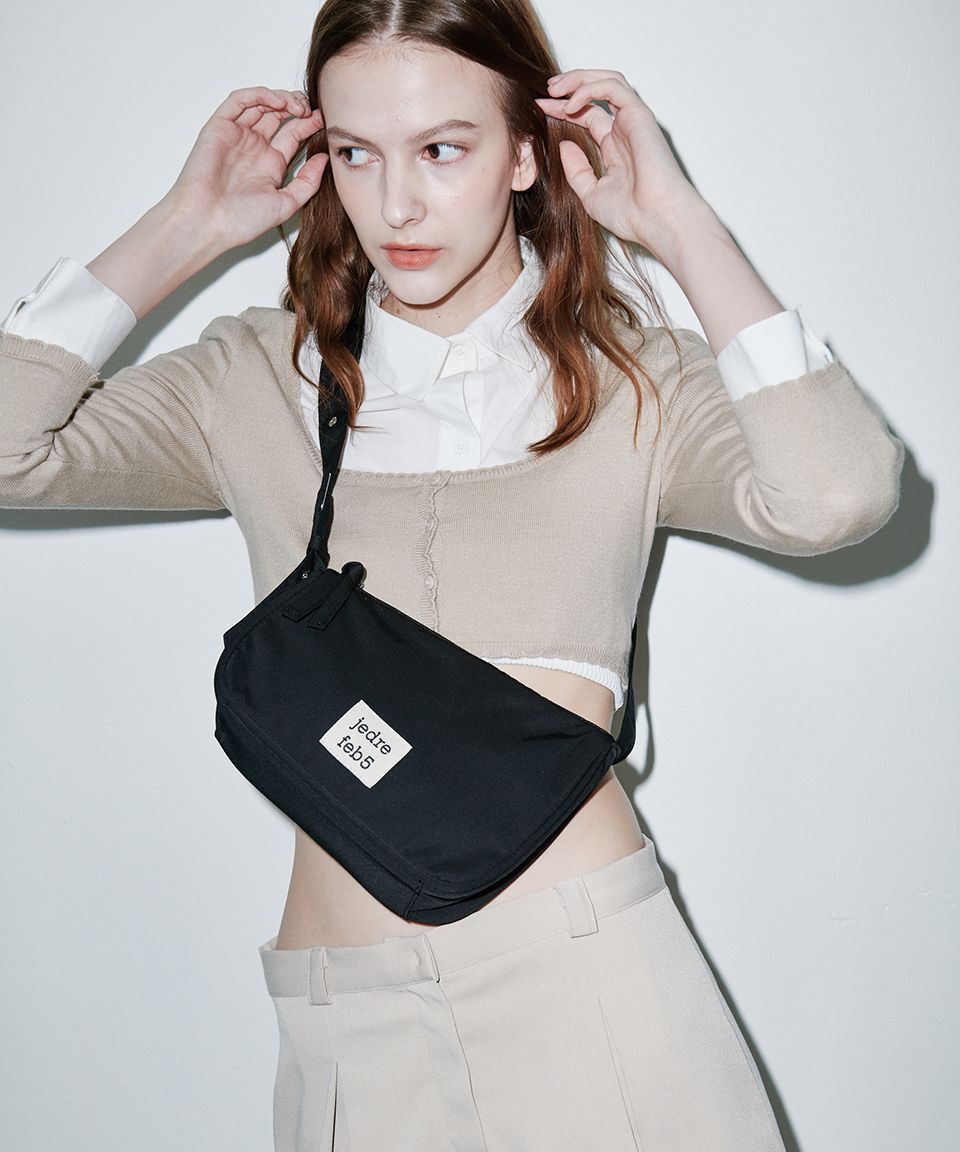 ★ JEDREFEB5★ Slant Shoulder Bag Black j22ash006bk MUSINSA | JEDREFEB5 Slant Shoulder Bag Black