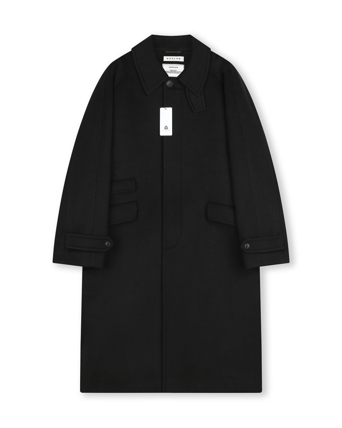 비슬로우(BESLOW) OVERSIZED CASHMERE BALMACAAN COAT BLACK