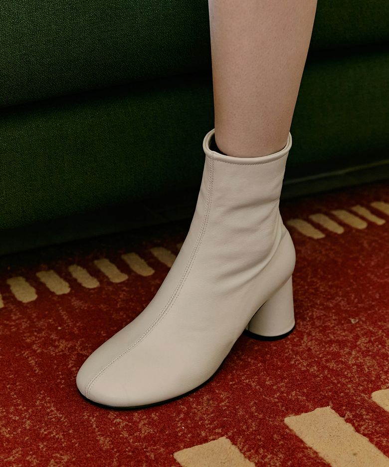 ROI elegant leather ankle boots - 3color 6.5cm 소프트 레더 앵클 부츠힐