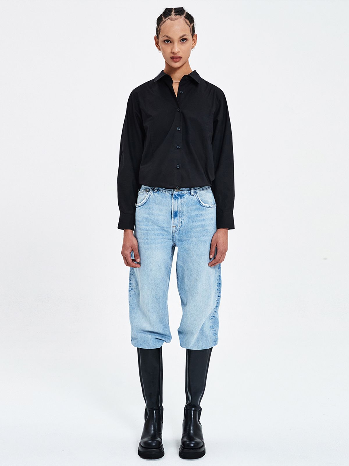 해브레스(HAVELESS) VERONA CLASSIC COTTON SHIRT BLACK