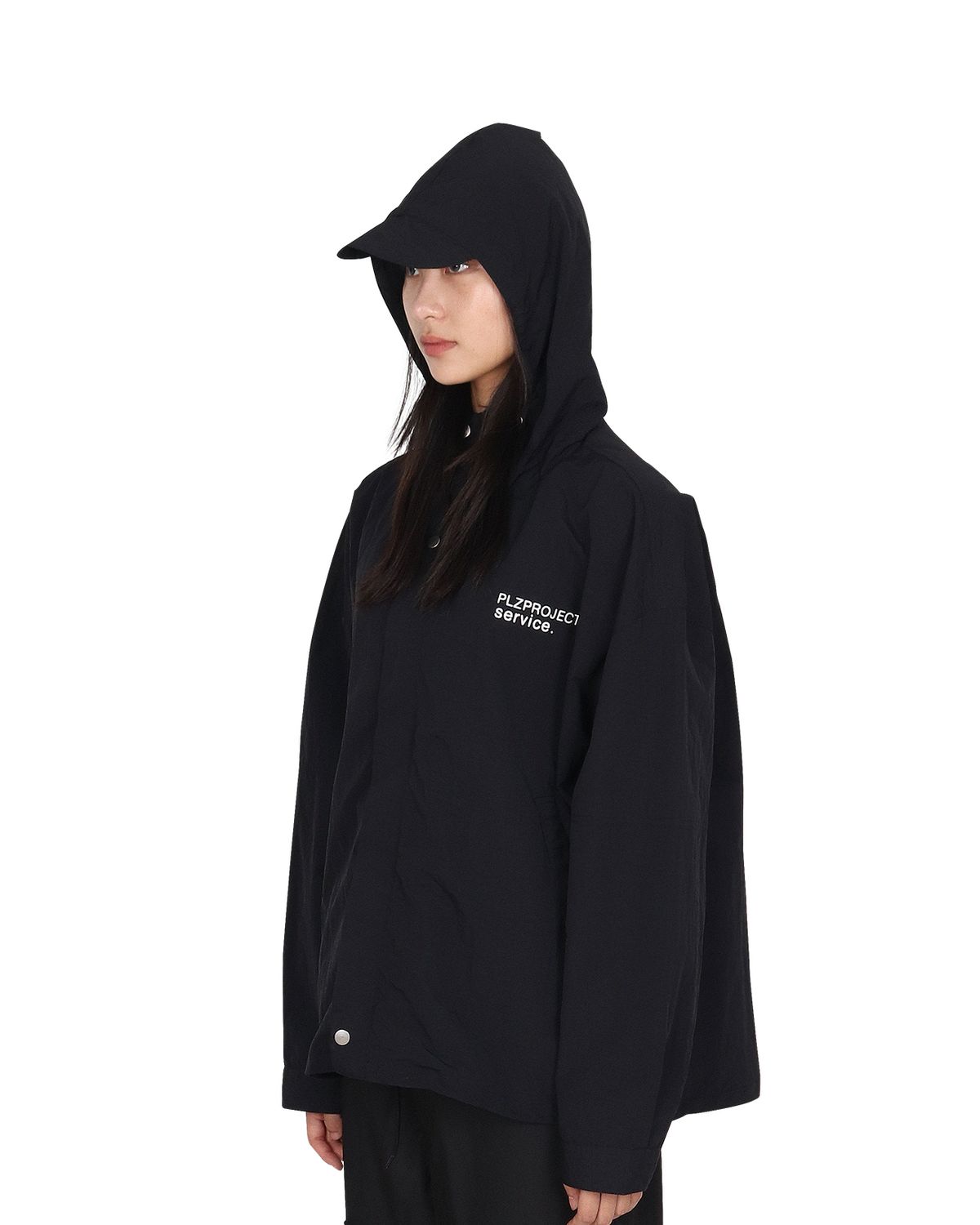 플리즈프로젝트(PLZPROJECT) P.P SERVICE WIND JACKET, BLACK