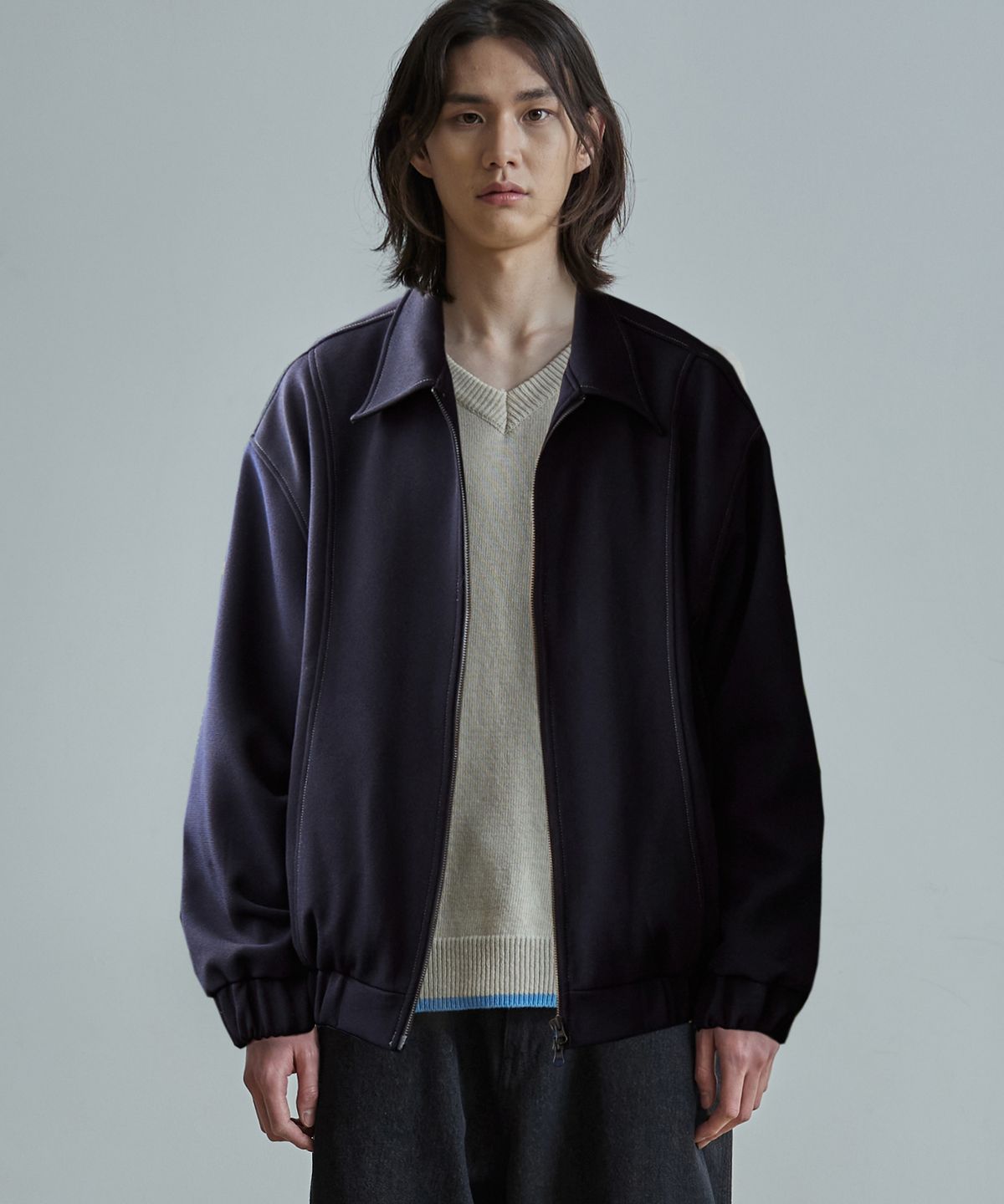 발루트(BALLUTE) CURVED COLLAR BLOUSON (DARK NAVY)