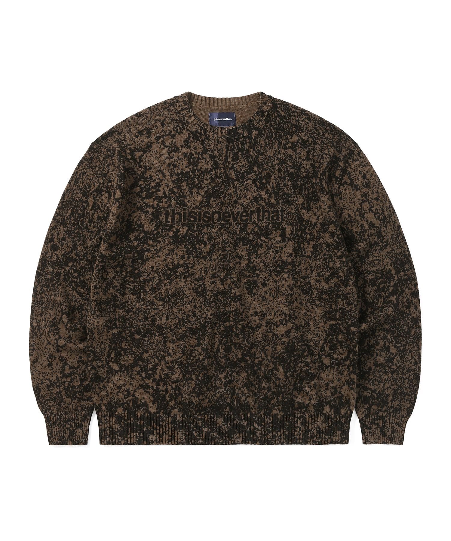 MUSINSA | thisisneverthat Pixel Sweater Brown/Black
