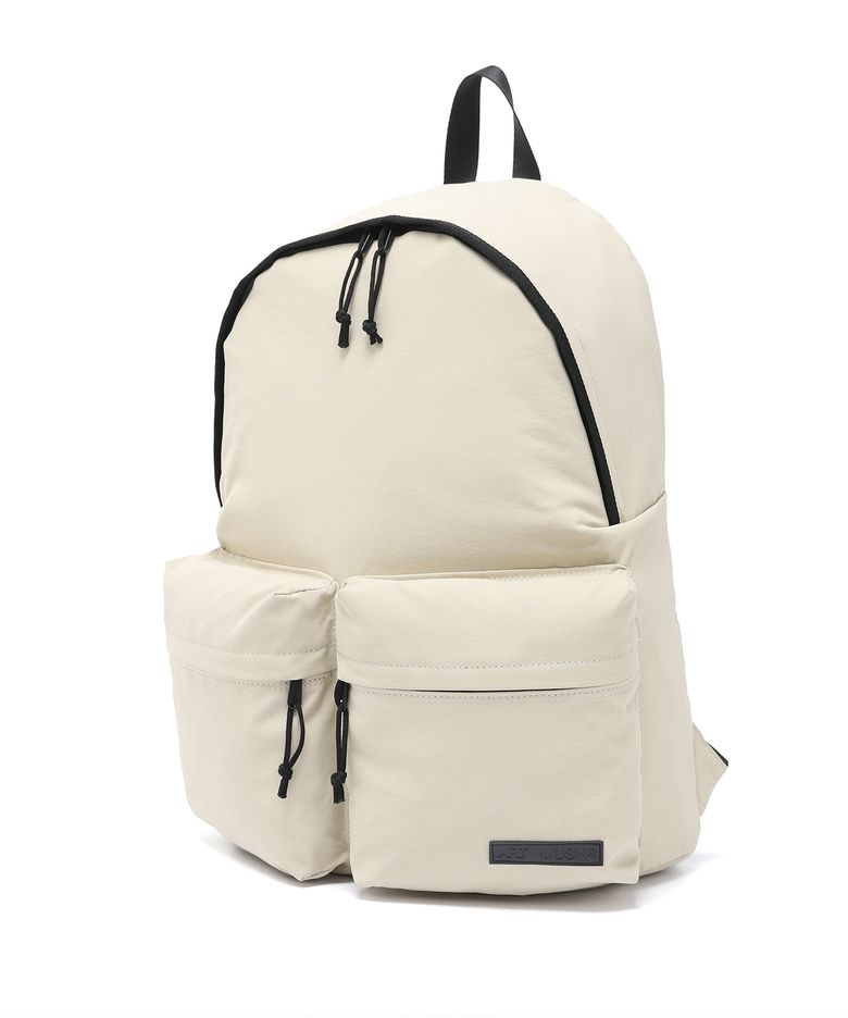circle two poket backpack (ivory)