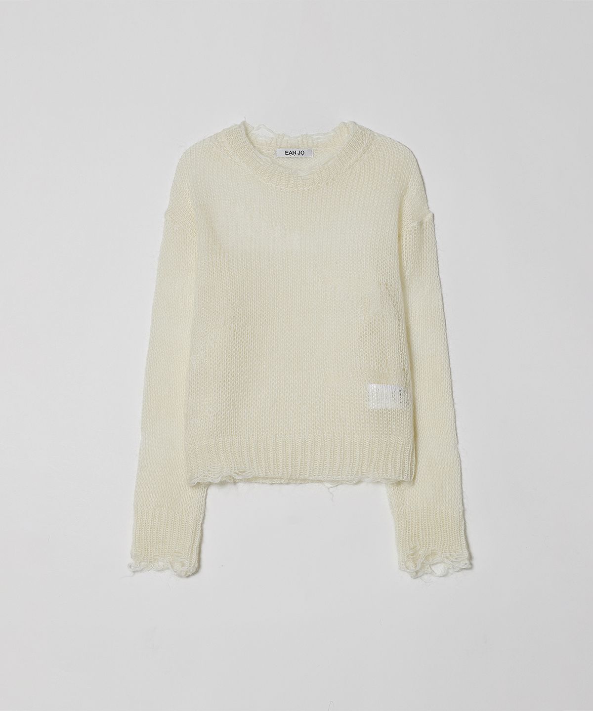 이안조(EAN JO) KIDMOHAIR DISTRESSED KNIT (IVORY)
