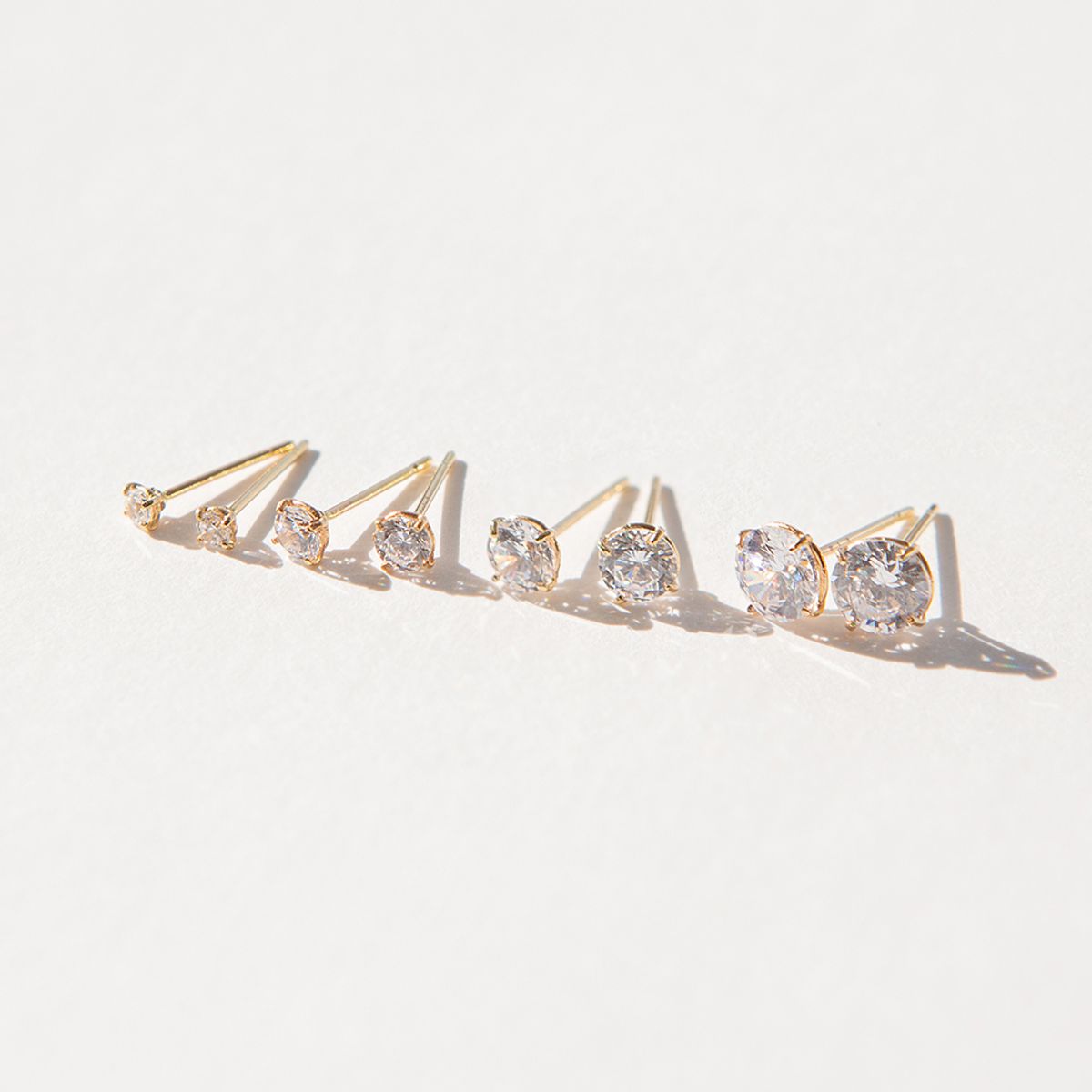 룬느(LUNNE) 14k 심플 큐빅 귀걸이 (14k골드) #ES01