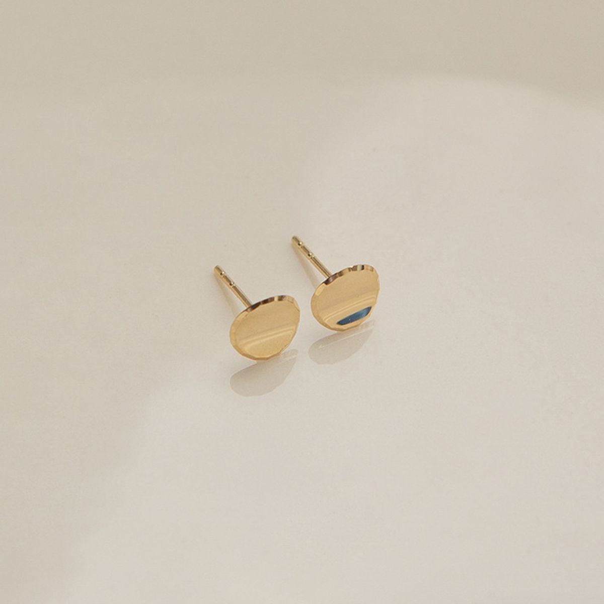 룬느(LUNNE) 14k 라운드 버튼 귀걸이 (14k골드) #ES12