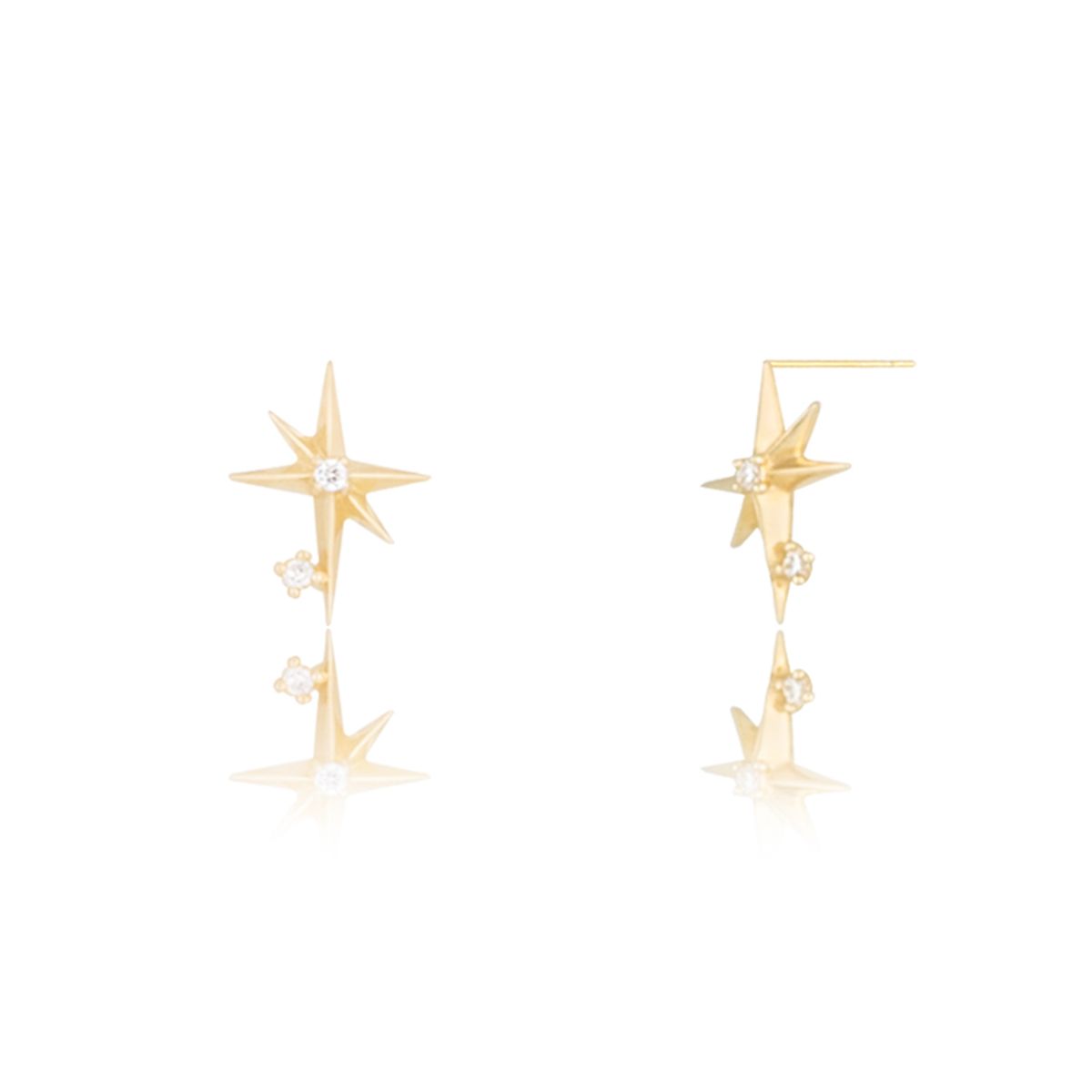 룬느(LUNNE) 14k 슈팅스타 큐빅 귀걸이 (14k골드) #ES29