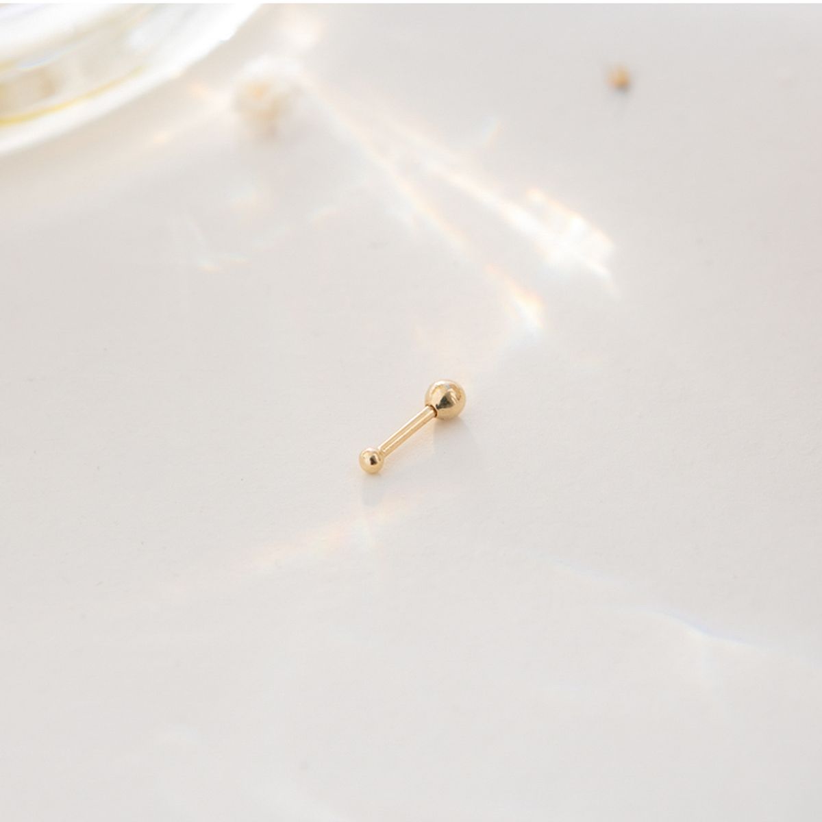 룬느(LUNNE) 14k 2mm 볼 피어싱 (14k골드)(바두께1mm) #PIB01