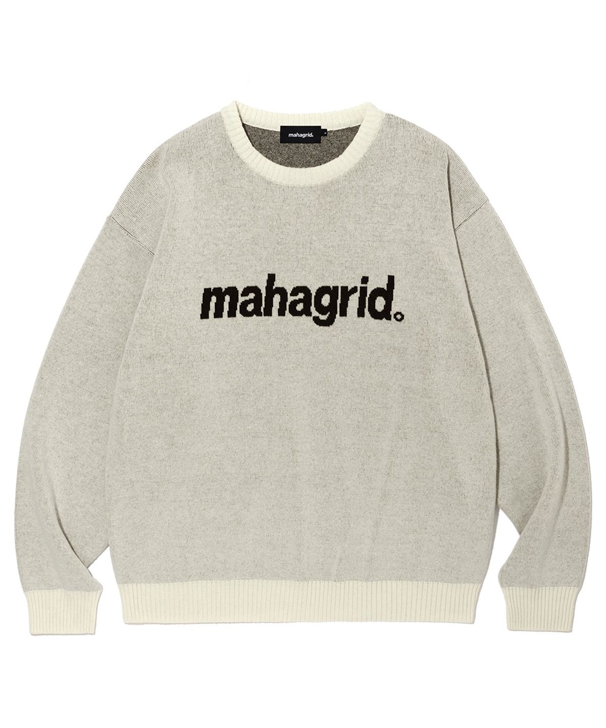 마하그리드(MAHAGRID) BASIC LOGO KNIT SWEATER IVORY(MG2EFMK620A)