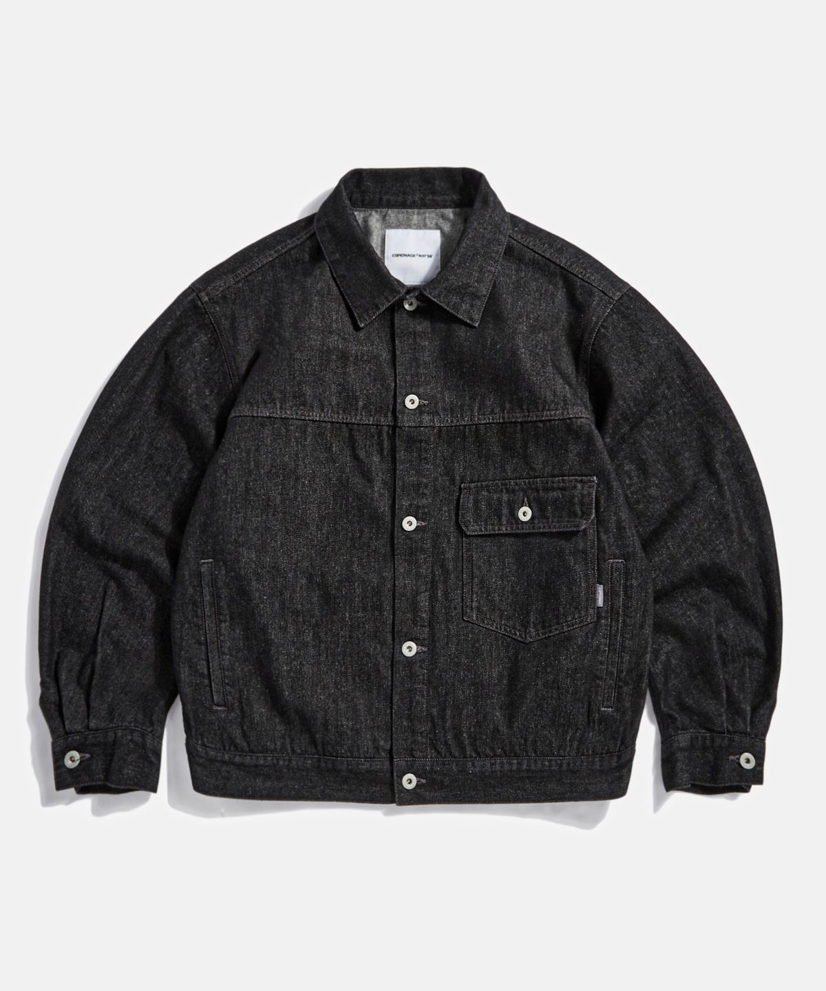 에스피오나지(ESPIONAGE) Relaxed Denim Jacket Black