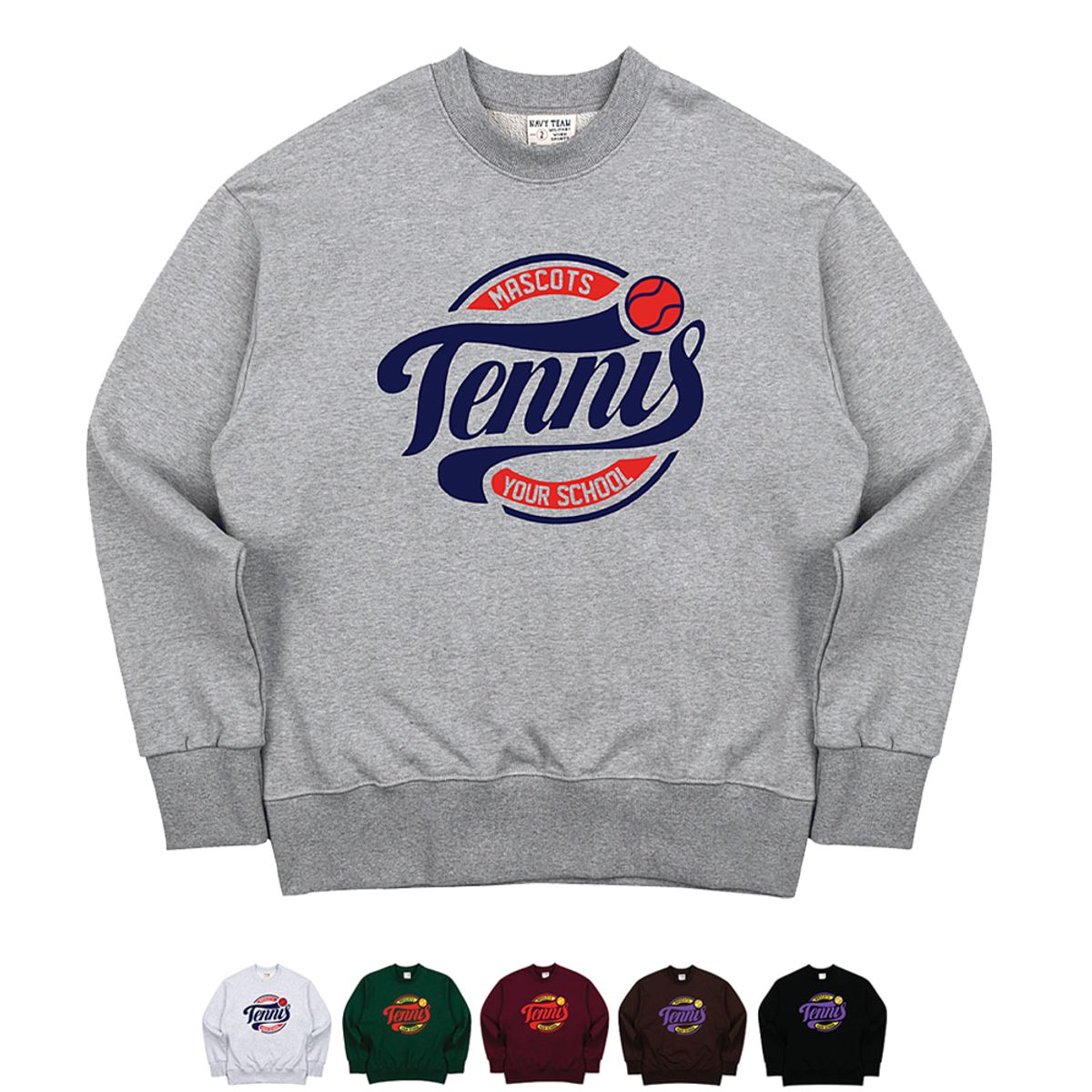 네이비팀(NAVYTEAM) V2.NTV-MASCOTS YOU SCHOOL SWEAT SHIRT