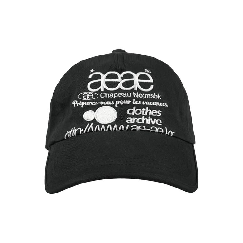 WEB LOGO 5PANNEL CAP [BLACK]