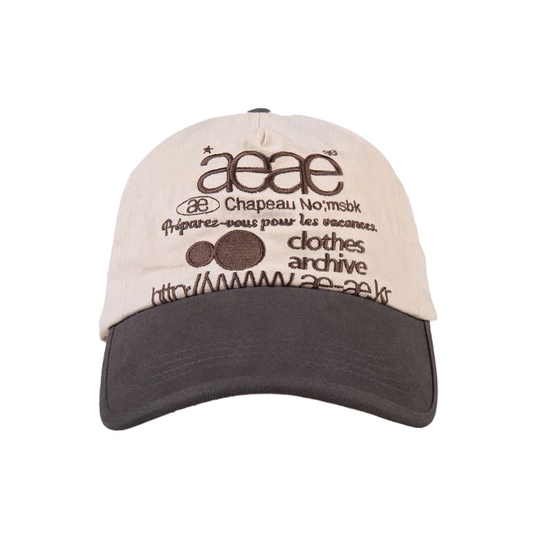 WEB LOGO 5PANNEL CAP [CHARCOAL/MOCA]
