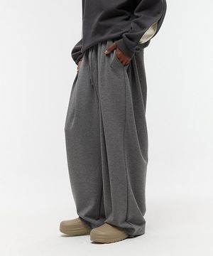 딥 포턱 플로우 밴딩 팬츠 차콜그레이